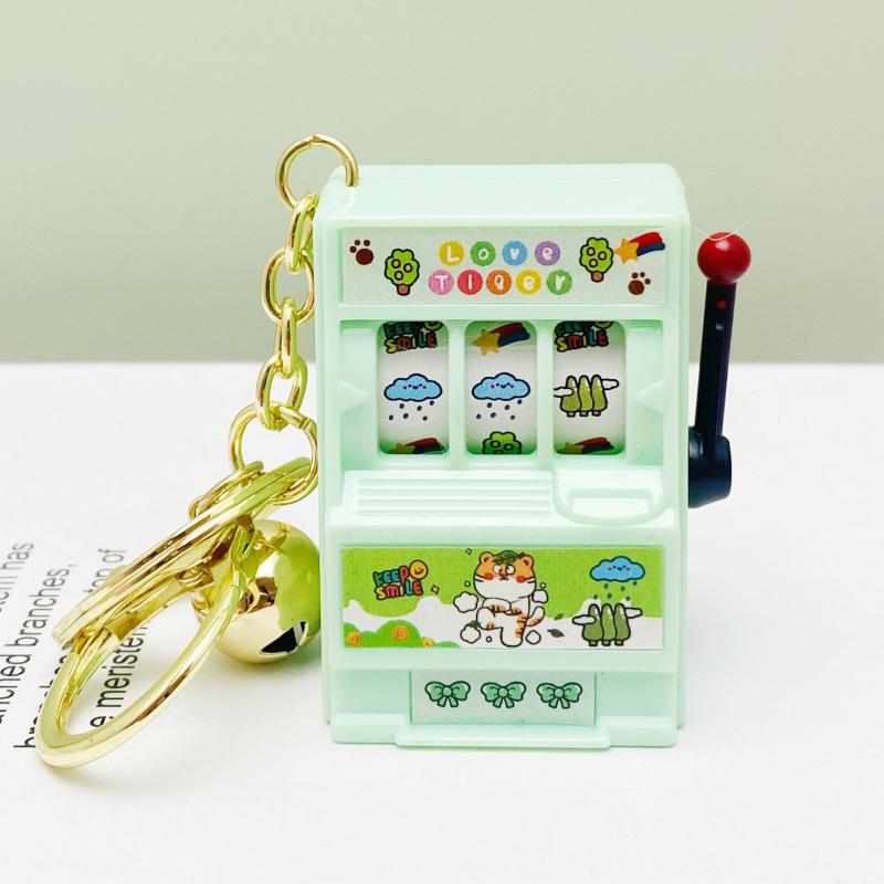 Creative Cartoon Mini Slot Machine Keychain Toy