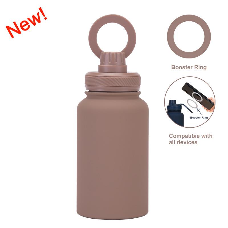 Mobile Phone Magnetic Bracket Water Cup Outdoor 650Ml Large Mouth Thermos Cup Stainless Steel Sports Water Bottle