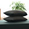 Pure Cotton Jersey Striped Bedding Set: Pillowcase, Duvet Cover, Fitted Sheet - Ideal for Dorms