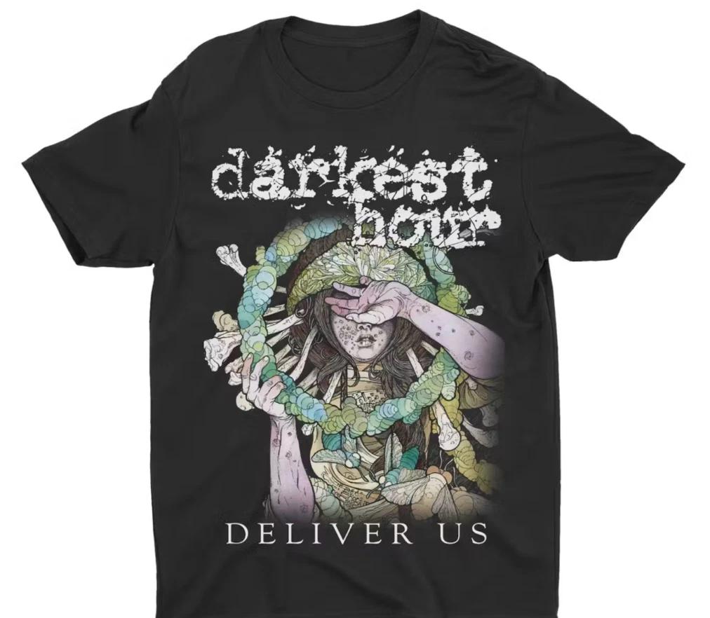 Men s and Women s T-shirts Vtg Darkest Hour Band Deliver Us Cotton Black Unisex All Size XL