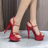 Fashion Sexy 15CM Stiletto Heels Crystal Platform Night Club Sandals Car Model Dance Professional