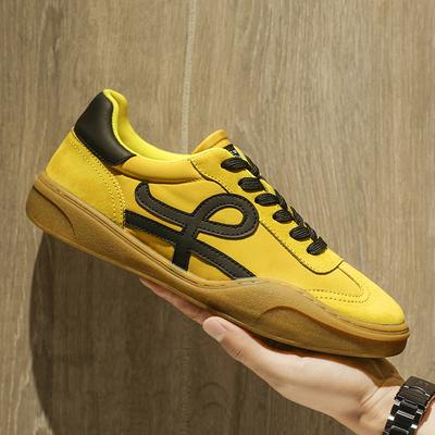 Fashion Breathable Tenis Masculino Handmade Men's Casual Leather Sneakers Leisure Walk Casual Shoes Soft Skateboard Footwear Sneakers