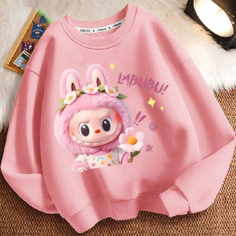 Loose Round-neck Hoodies for Children, Fashionable Long-sleeved and Cute Round-neck Hoodies for Boys and Girls In Spring, Autumn and Winter