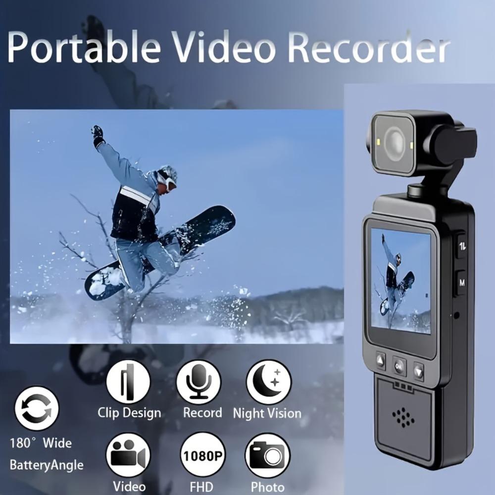 Ultra Hafif Dış Mekan Aksiyon Kamerası • 1080P HD, 360° Dönebilen Lens • Görüntü Sabitleme • Uzun Ömürlü Pil ve USB Şarj