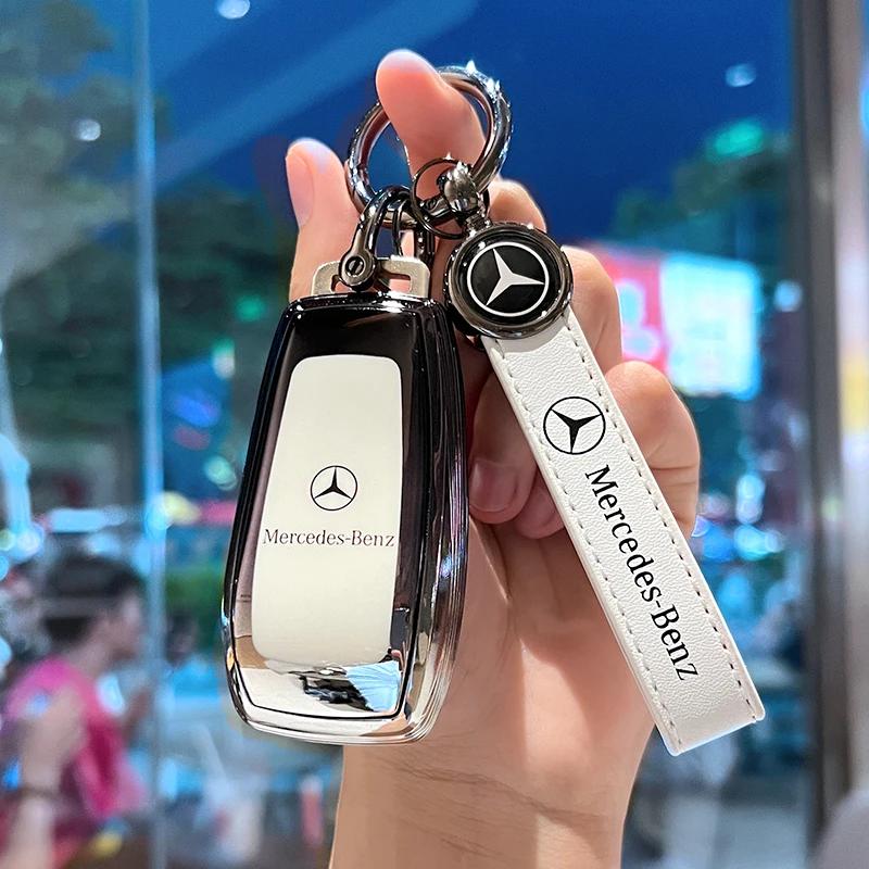 VFO1 Car Key Case Cover Protection Shell for Mercedes Benz A C E S G Class GLC CLE CLA W177 W205 W213 W222 X167 AMG Accessories