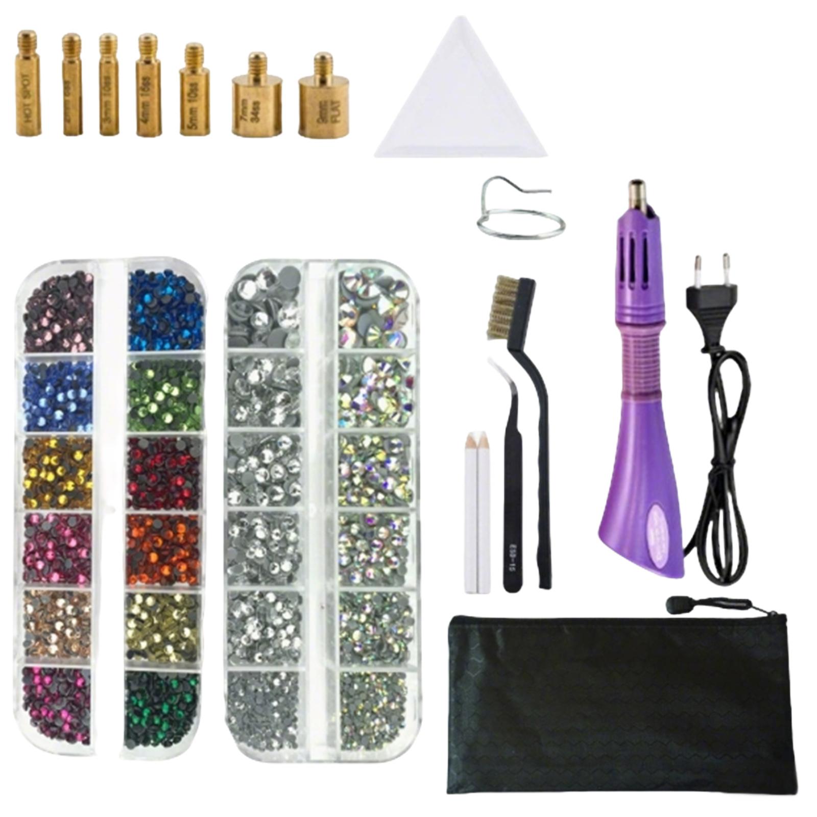 

Portable Handheld Clothing Rhinestone Pen 7-in-1 Hot Rhinestone Applicator Set Tweezers Rhinestone Pen Multifunctional Pen Rhinestone Paster One Size