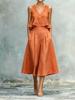 New Arrivals Summer Women's Linen Blend Two-Piece Set with Ruffles