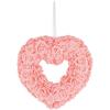 36cm Heart Wreath Romantic Valentine Party Decoration Wedding Proposal Door Wall Hanging Lightweight Foam Plastic Rose Red Orang