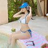 Swimsuit Women's big breasts triangle straps three-point bikini beach pure desire wind small breasts hot spring vacation swimsuit