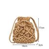 Yogodlns Cotton Rope Bucket Shoulder Bag For Women Handamade Woven Summer Beach Drawstring Crossbody Bag