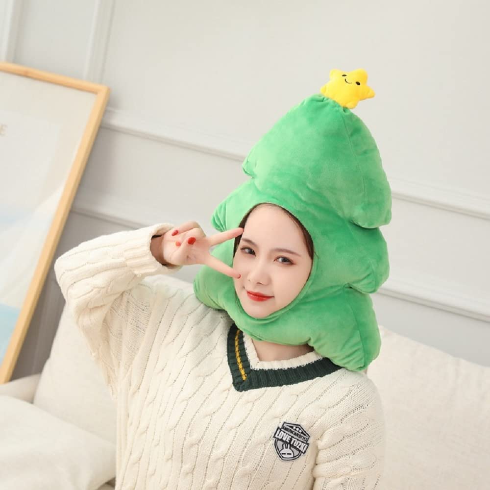 Christmas Tree Cap, Headgear, Cosplay Prop, Funny Hat, Christmas, Halloween, Animal Headgear, Fluffy Kigurumi Cap, Plush Toy, Easy Transformation,