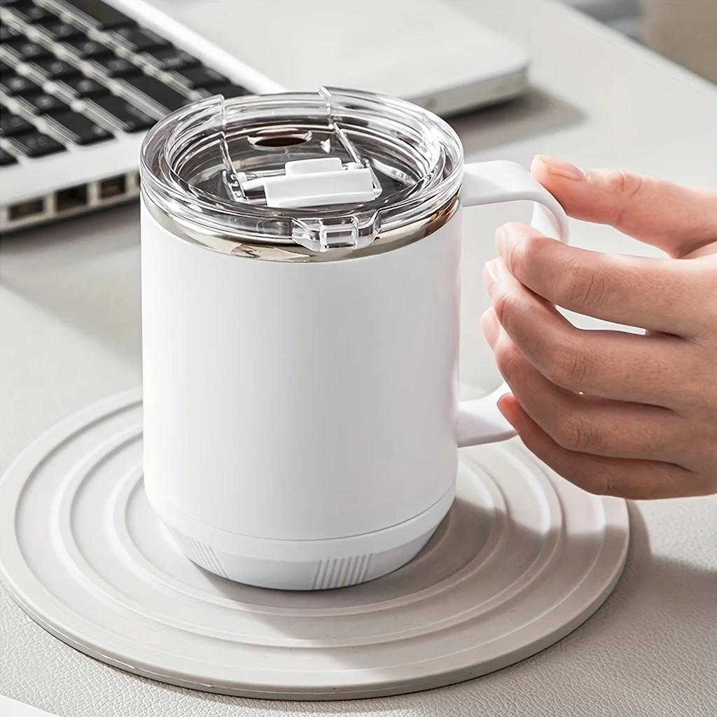 1pc-Coffee cup with handle, 304 stainless steel coffee cup, water cup, summer and winter drinks, gift