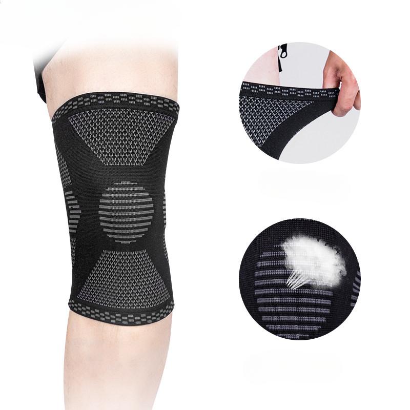 New High Elastic 3d Knitting Nylon Sports Kneecaps Breathable Sweat Absorbing Silicone Not Easy To Slide Four Sides High Elastic