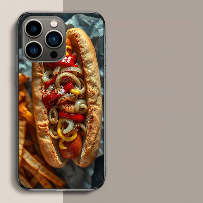 Onion and Pepper Flavored Grilled Sausage Hot Dog Phone Case For Iphone 17 Air 15 Pro 14 Plus 16 Pro Max 17E 16E 12 13 Mini 11