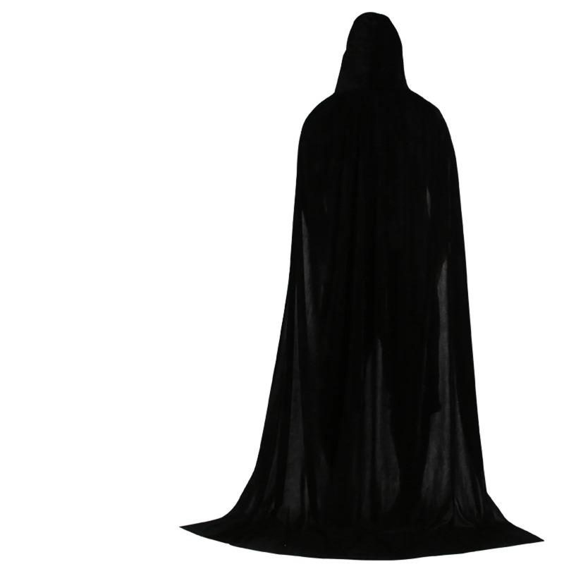 Mantello con Cappuccio Cosplay Medievale Lungo Mantello Festa di Halloween Donne Uomini Adulto Lungo Mago Stregoneria Wicca Veste Nascondere Abito Rievocazione