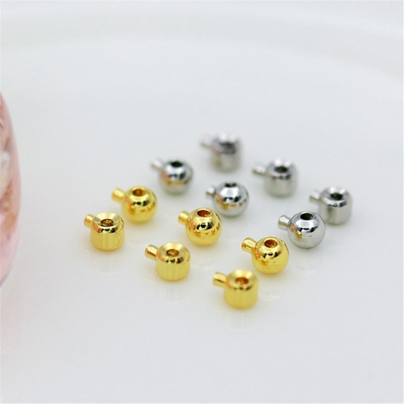 Set of 20 Round Bracelet Connector Clasps Positioning Bead for Necklaces Fashionable Spacer Beads for Jewelry Making