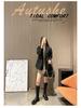 2025 Women's British Style Thick-Soled Long Knight Boots with Big Toe and Over-the-Knee Lace-Up Design.
