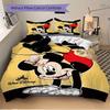 3pcs Mickey Mouse Upside Down Quilt Cover Set, Soft and Cozy Bedroom, Guest Room and Dorm Decorative Bedding 3-Piece Set 1 Quilt Cover + 2 P