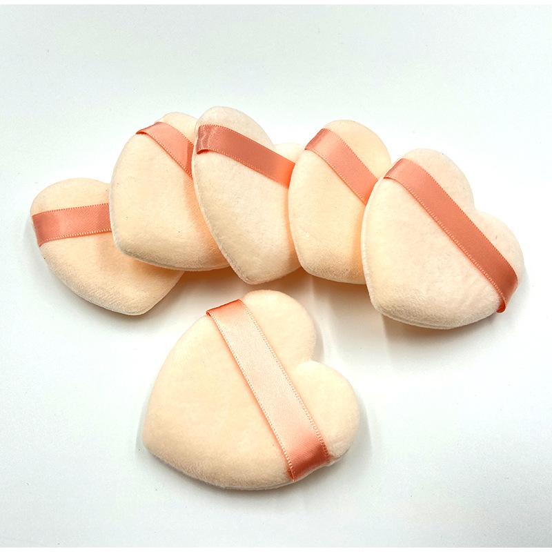3pcs Soft Velvet Makeup Sponge Heart Shape Powder Puff Face Mini Makeup Foundation Eyesshadow Cosmetic Puffs Makeup Puff Tools