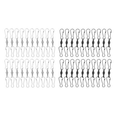 20pcs Windsock Clips Stainless Steel 360 Degree Rotation Dual Clip Wind Spinners Hangers for Wind Sp