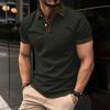Summer Men's Casual Collar Line Short Sleeved T-shirt Polo Shirt