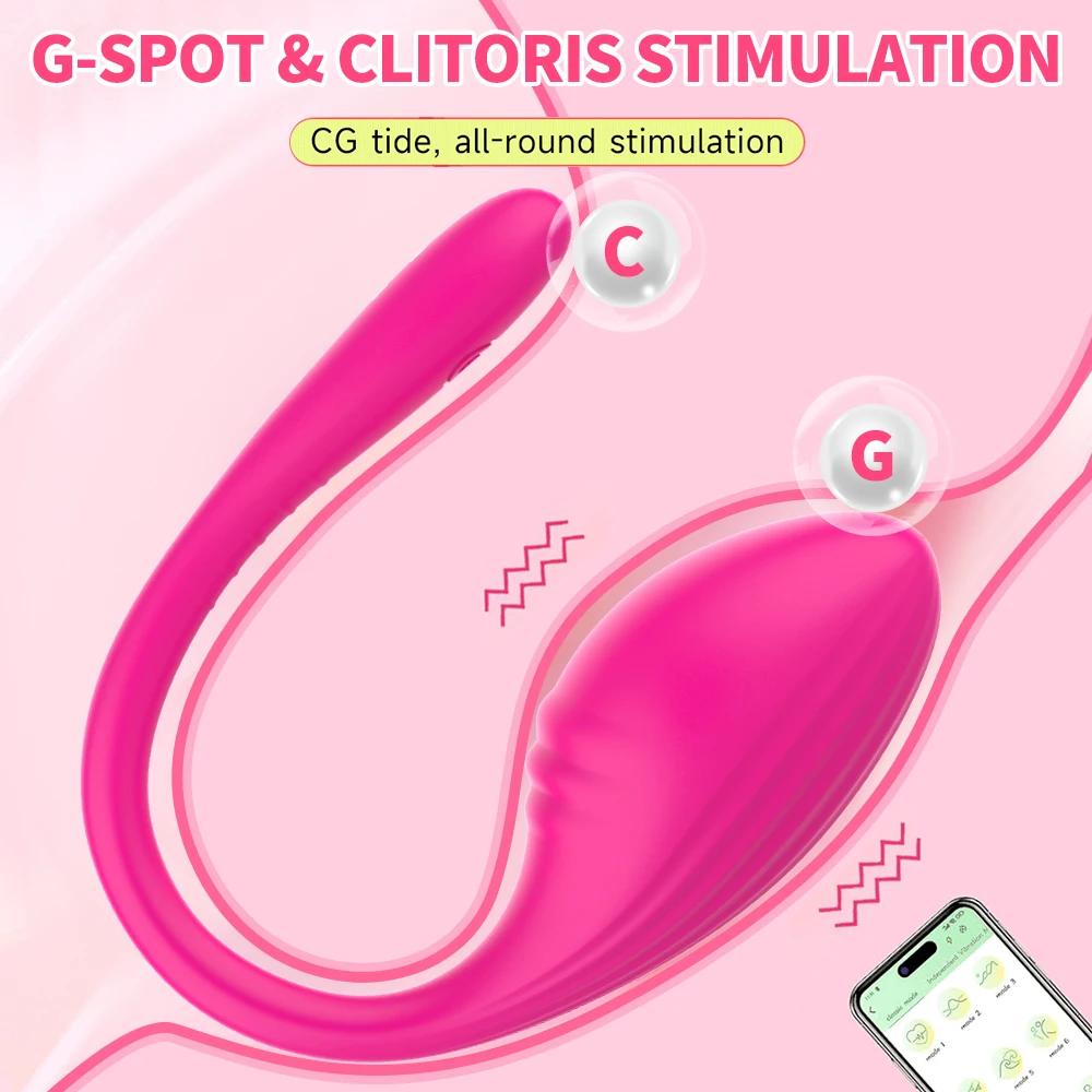Wireless Bluetooth G Spot Dildo Vibrator for Women APP Remote Control Wear Vibrating Egg Clit Female Panties Sex Toys for Adults