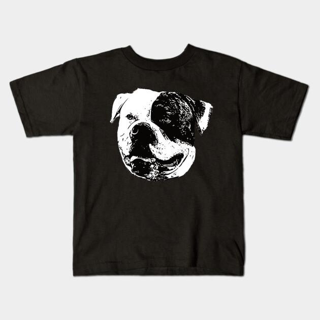 Boys Girls Soft Cotton Graphic Tees American Bulldog Breathable Daily School Wear Kids T-Shirts