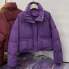 Stand-up Collar Short Down Jacket Women's Winter New Women's Clothing Loose Small White Duck Down Bread Jacket