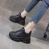 Inner height increase 8 leather little white shoes women, spring and summer new versatile thick-soled muffin casual shoes spring