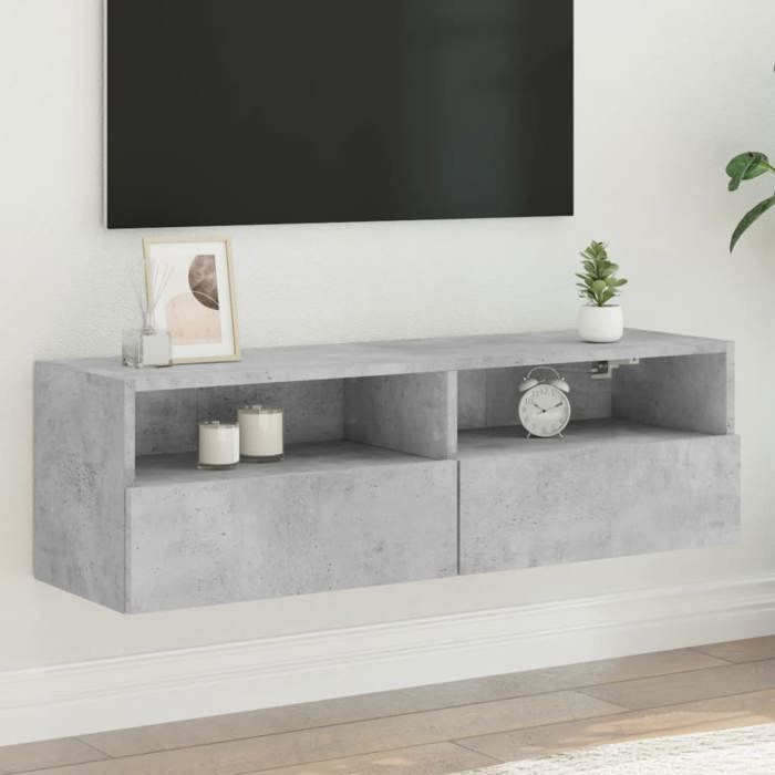 VidaXL Wall-mounted TV Cabinet Concrete Grey 100x30x30 Cm Engineered Wood 836888