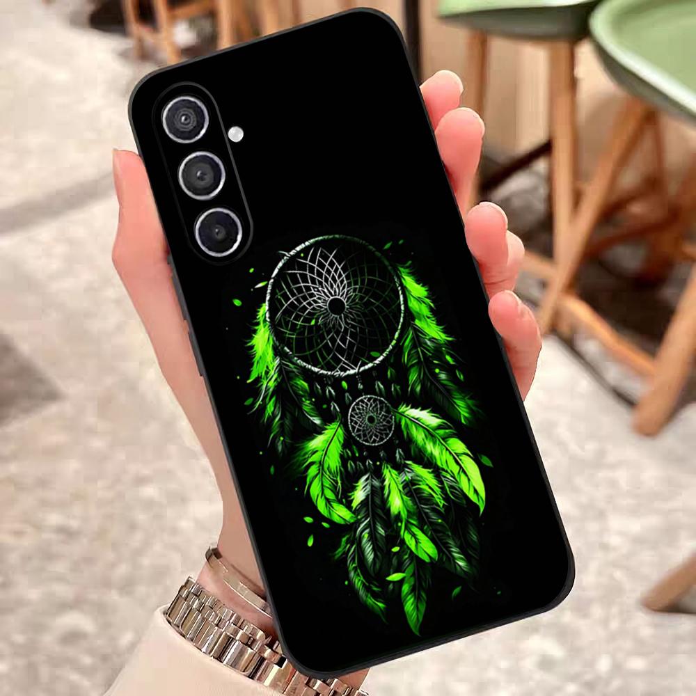 Beautiful Feather Dreamcatcher Phone Case For Samsung S25 Edge 24 23 22 21 20 Ultra Plus Fe Galaxy A54 53 34 25 16 Silicon Cover