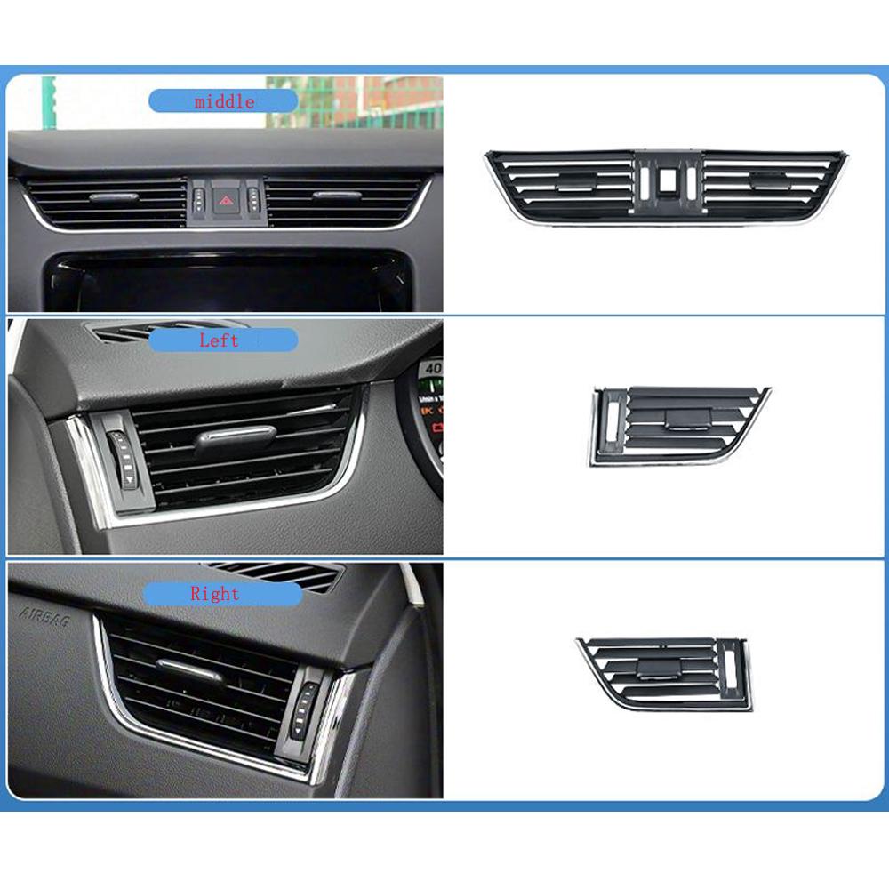 Octavia Car Front Center Dashboard Left Right Middle AC Vent Grille Air Vent Panel Cover For Skoda 2015- 5E0820951D
