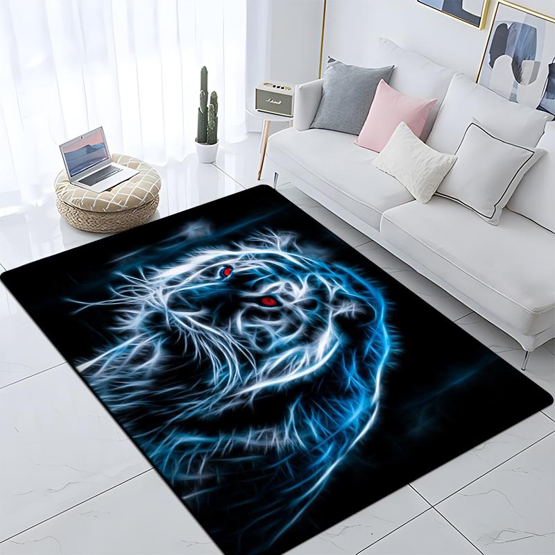 Animal Tiger Custom Picnic Mat Non Slip Carpet Living Room Mat Yoga Mat Home Decor Crawling Mat Carpet for Living Room Anime Rug