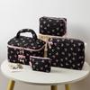 Large Women's Portable Makeup and Skincare Travel Bag with Bow Design In Stock