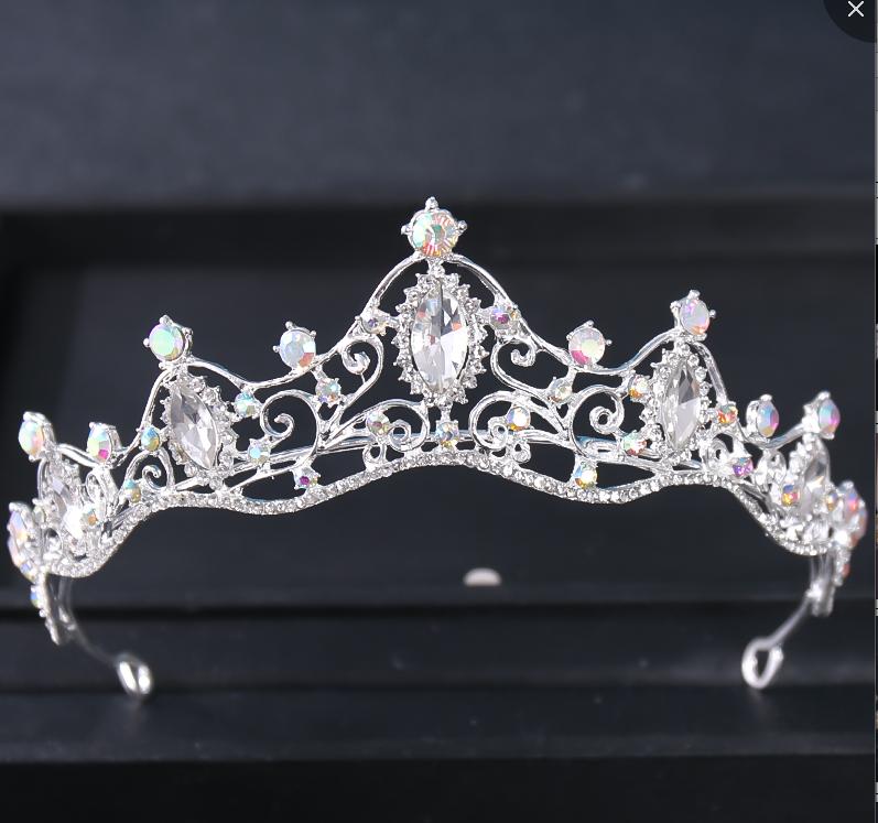 Baroque Crystal Tiaras And Crowns For Women Bride Rhinestone Prom Diadem Bridal Wedding Hair Accessories Jewelry Crown Tiara