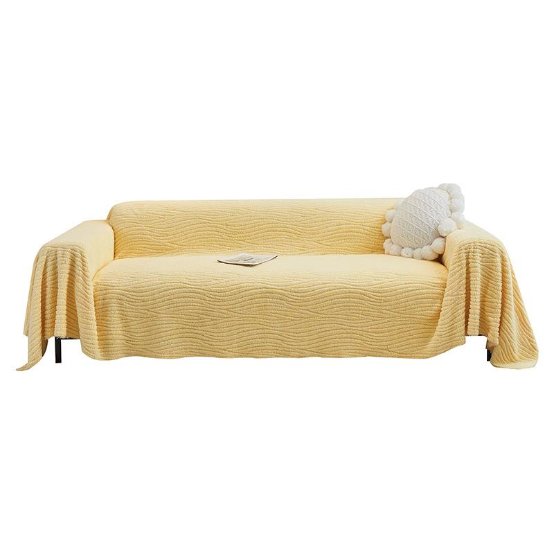 Autumn and Winter Solid Color Thickened Three-Dimensional Suede Sofa Towel Sofa Cover Towel Cat-Proof Sofa Cover Universal Blanket Multi-Purpose