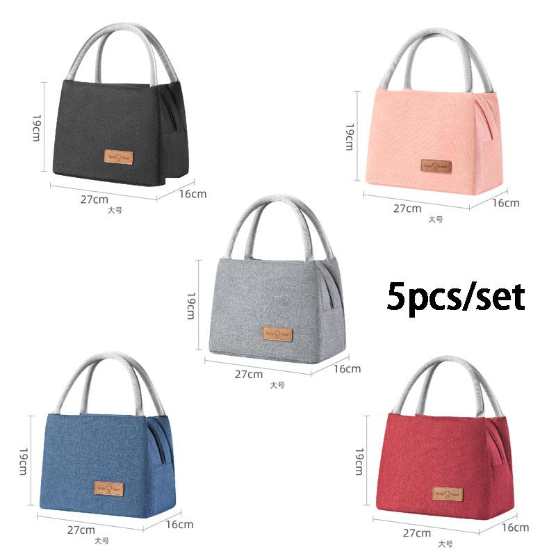 New Portable Lunch Bag For Women Fridge Bag Zipper Thermal Bag Crossbody Lunch Box Tote Food Picnic Beach Bag