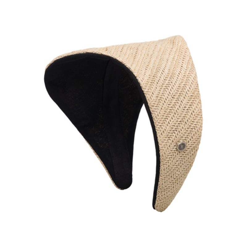 Chapéu Castanho [tiara] Fascinator Dobrável - Palha