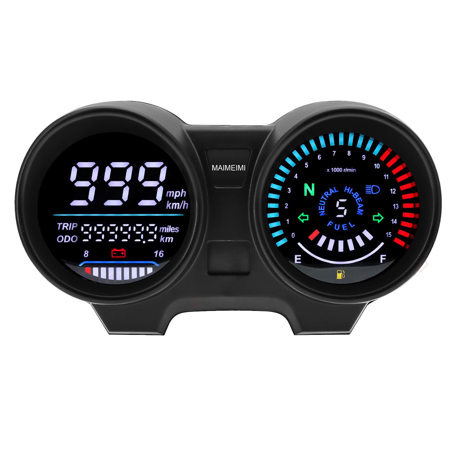 

Для Бразилии для TITAN для Honda CG150 Fan150 светодиодная цифровая приборная панель для мотоцикла 15000 об/мин спидометр км/ч миль/ч указатель уровня топлива