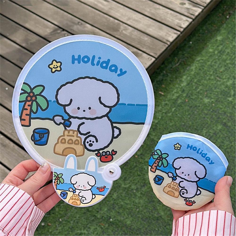 

1 шт. милый складной групповой веер в форме сердца для девочек, портативный складной веер для студентов, уличный портативный тканевый мини-круглый веер E