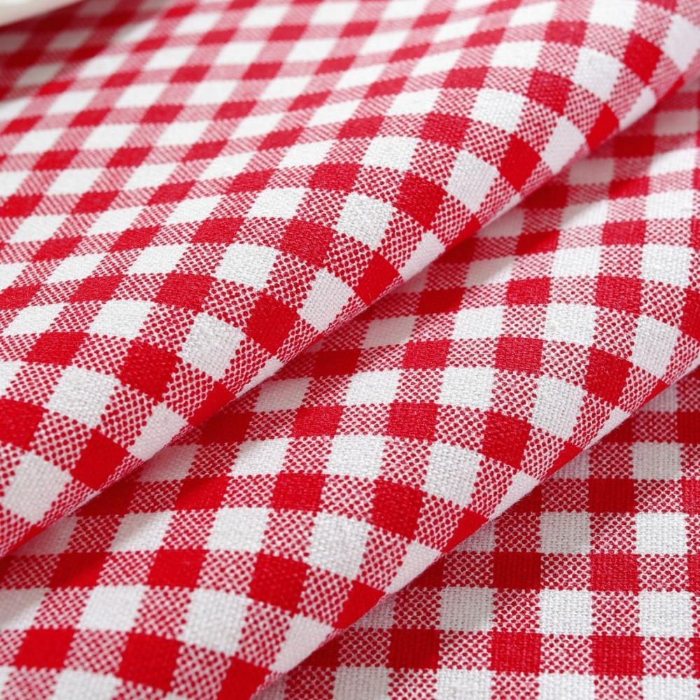 Simple Red and White Checkered Cotton Polyester tablecloth,Christmas Gift, Stocking Stuffers, Valentine's Day Gift, Couple's Gift, Girlfriend Gift