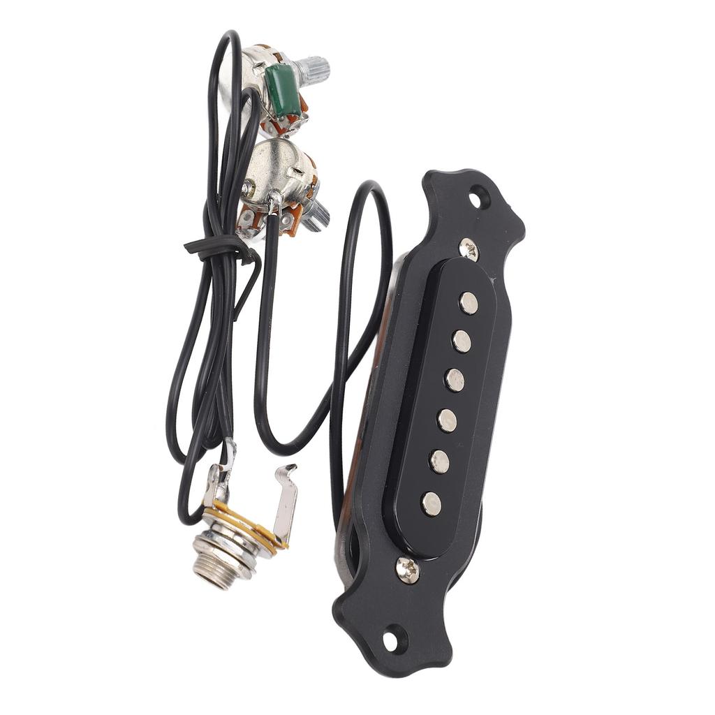 Zestaw przetworników do gitary z otworem rezonansowym, wstępnie okablowany, 6 strun, z regulacją głośności, do gitar akustycznych