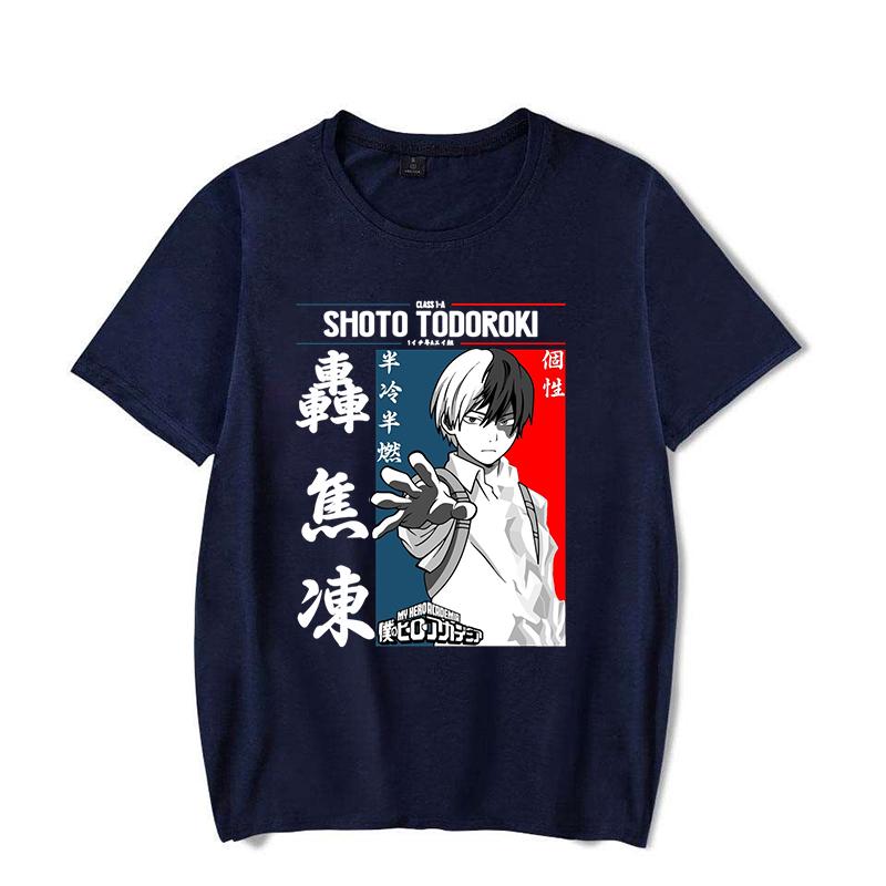 Hot Todoroki Shoto Printed T-Shirts For Women Men Short Sleeve Funny Anime Round Neck Tee Shirt Casual Summer Tops