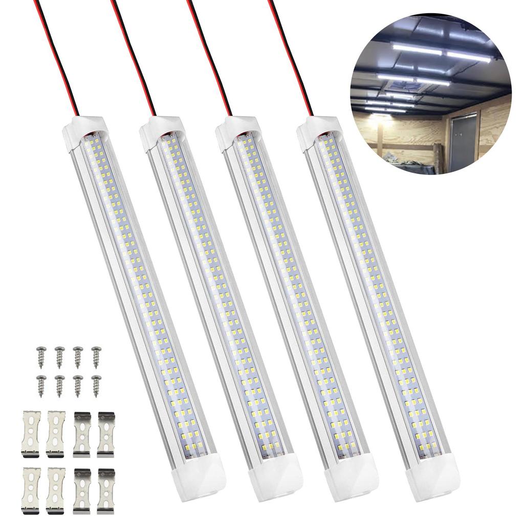 4 Pack 12V 108 LEDs Car Interior LED Light Bar Led Light Strips with ON/OFF Switch for Car Trailer Truck Van