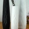 Large Modern Nordic Ceramic Floor Vase: Black & White Minimalist Design for Dried Flowers and French Arrangements In Living Room