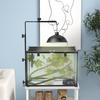 Wärmelampenständer für Terrarien, höhenverstellbar, 40x15x95cm, Schwarz