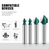Aluminum-plastic Plate Slotting Cutter Wall Folding Cutter 6mm 1/4" Shank Professional Grade 90 Degree V-Shaped Router Bit