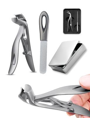 Nagelknipser für dicke, eingewachsene Nägel, rostfrei, verhindert Spritzer und scharfe Nägel, Aufbewahrungsetui und Nagelfeile, perfektes Geschenk für alle Arten von Nägeln [Kumomi]