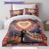 Cartoon Pattern Bedding Quilt Set Quilt Cover Pillowcase Home Decoration Birthday Gift (1 * Duvet Cover + 2 * Pillowcase, Without Core)