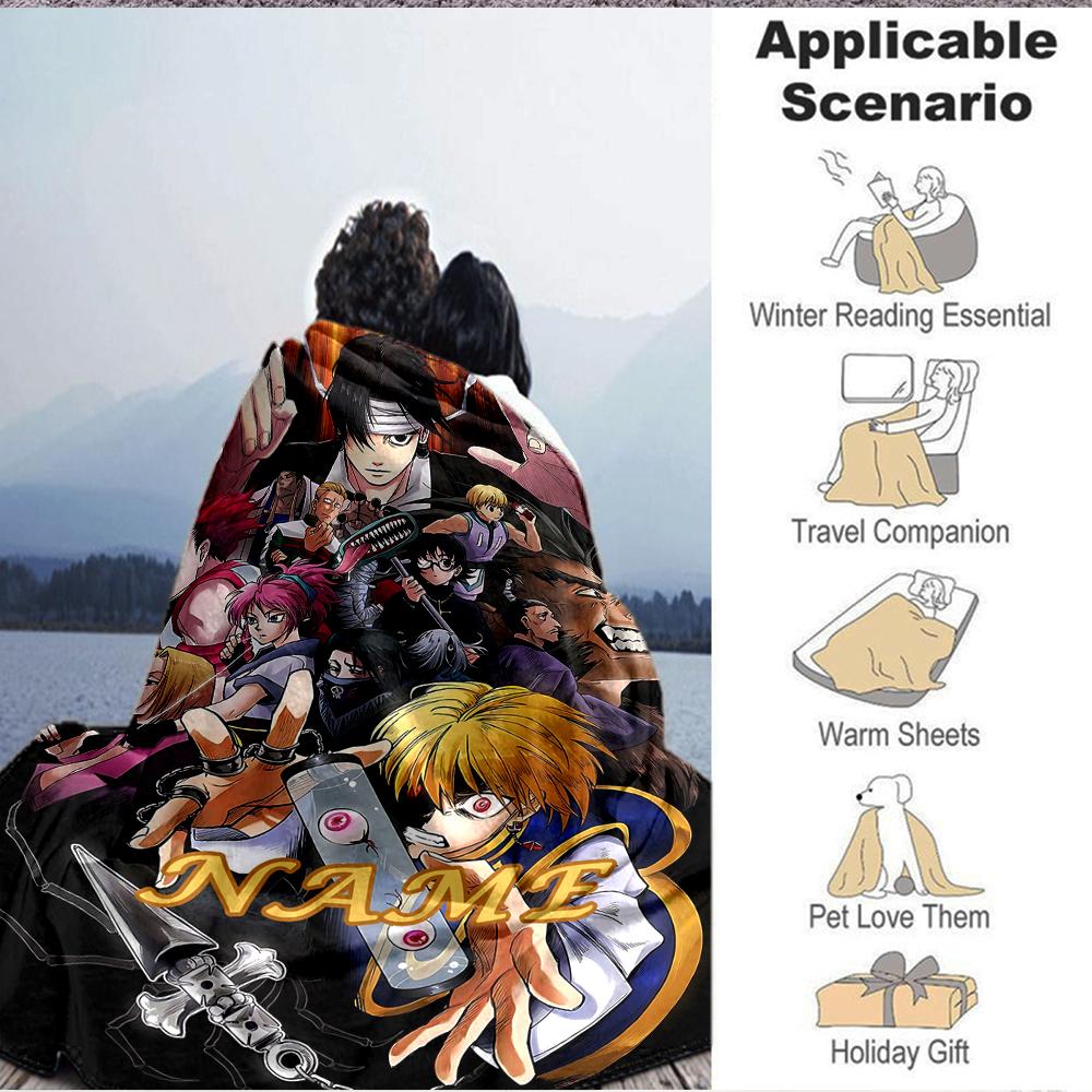 Custom 1pc Midoriya's Dynamic Poses Blanket, Soft And Comfortable Blanket, Casual Warm, Camping Travel Blanket, Birthday Gift Q912104